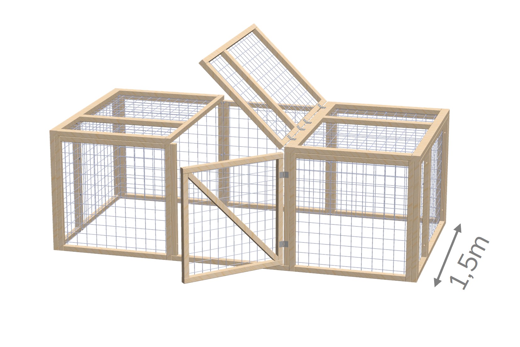 Auslauf / Stall 1,5m Tiefe Auslauf / Stall 1,5m Tiefe